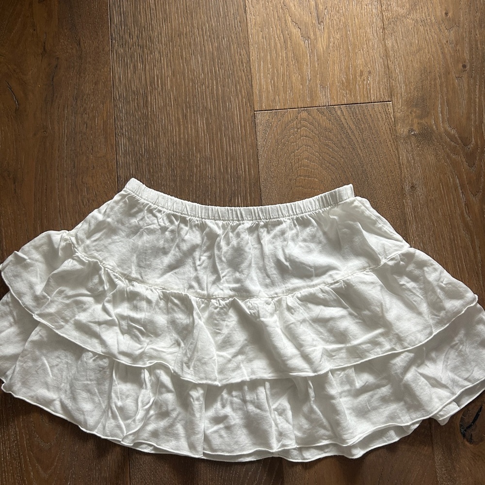 Brandy Melville White Bubble Mini Skirt
